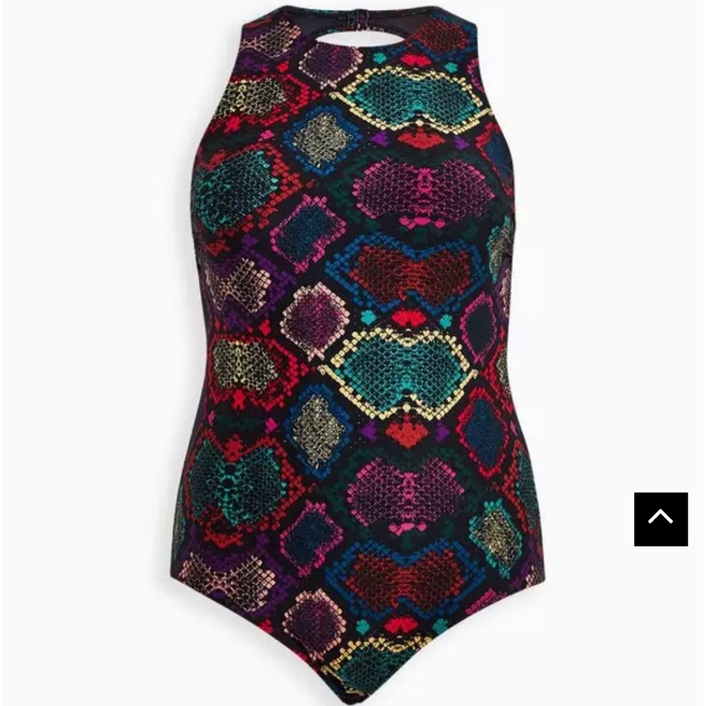Torrid Snake Skin Print One Piece Swimsuit - Picture 8 of 9